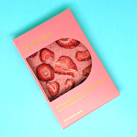 Strawberry Cream Soda Bar | Socola Chocolatier